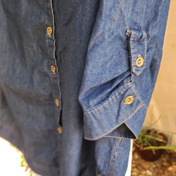 Apt. 9 Denim Tunic Shirt Womens Large - Picture 3 of 8